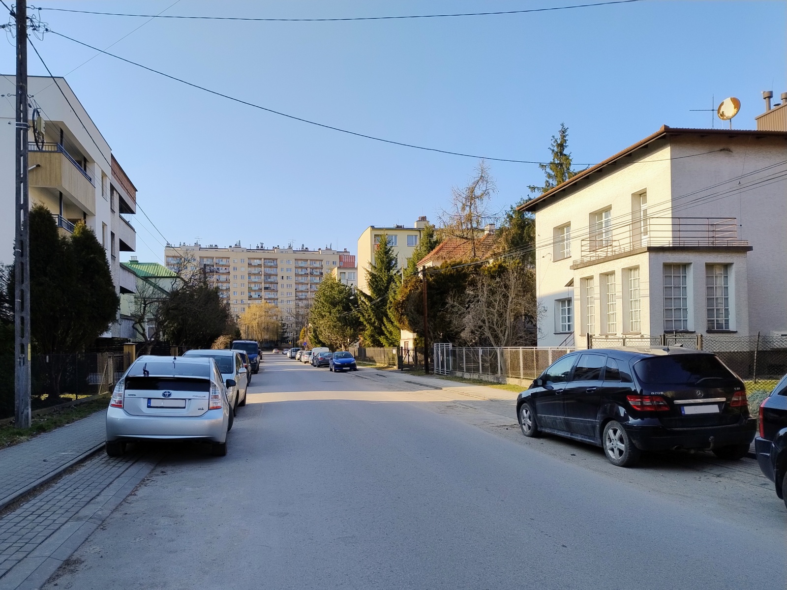 Zdjęcie pasów buforowych w ramach dróg dla pieszych na ul. Legionów